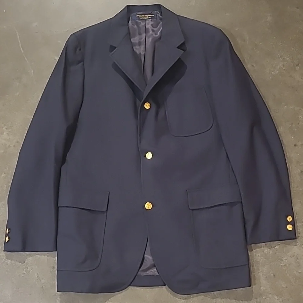 VTG BROOKS BROTHERS CLASSIC 100% WOOL TEXTURED SPORT COAT BLAZER - Picture 5 of 12